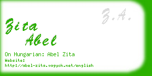 zita abel business card